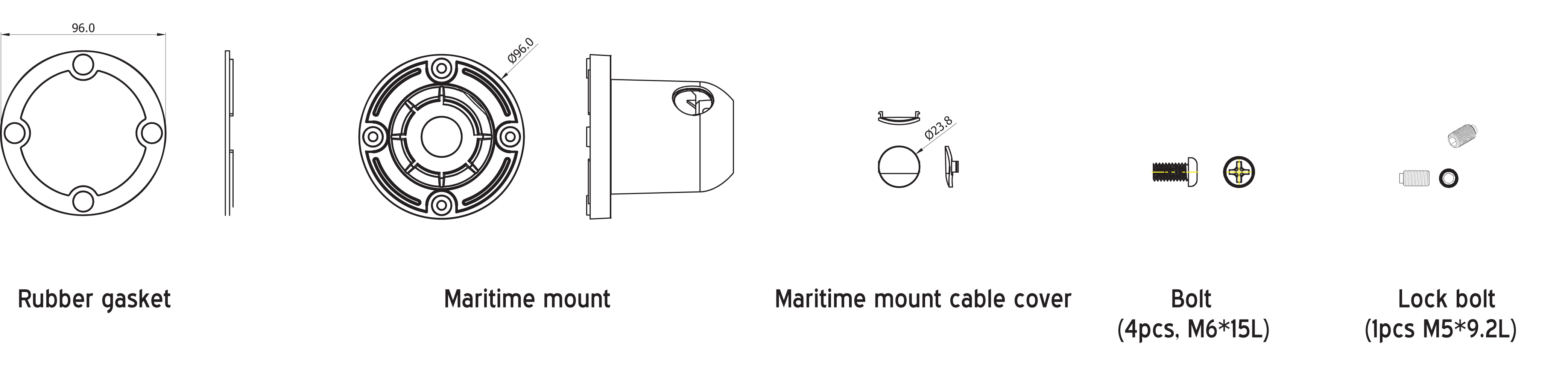 Maritime 40G Mount Set